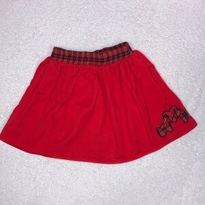 Vintage carters red Scottie dog skirt made in USA size 5